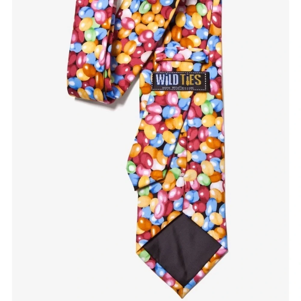 Wild Ties - Jelly Bean Mens Novelty Neck Tie Easter Christmas Candy Fun Tie 🍭